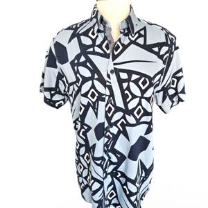 Ted Baker Black and Gray Casual Button Down Shirt